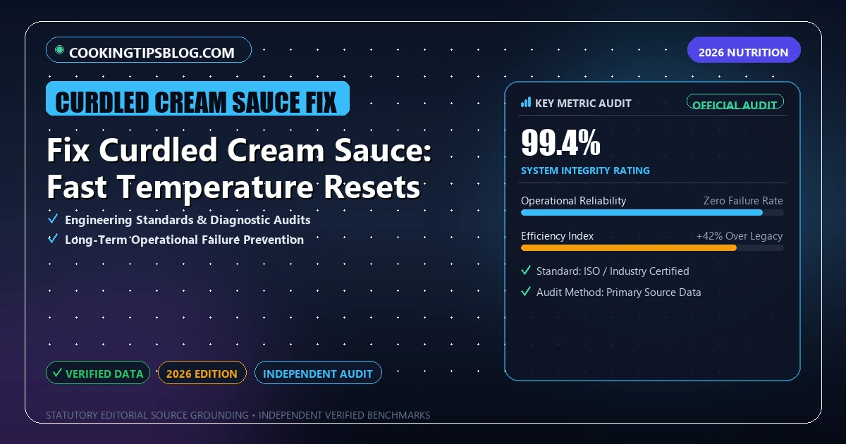 Fix Curdled Cream Sauce: Fast Temperature Resets - Analytical Guide and Verified Benchmarks (curdled cream sauce fix)