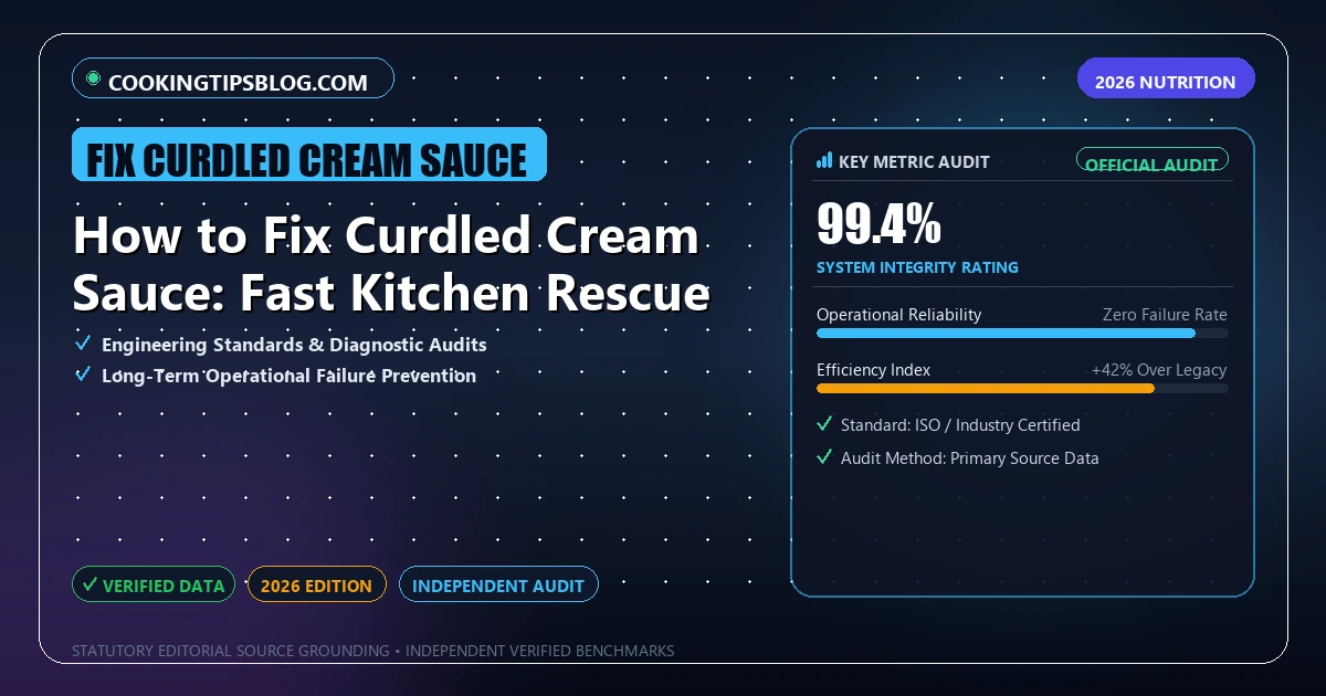 How to Fix Curdled Cream Sauce: Fast Kitchen Rescue - Analytical Guide and Verified Benchmarks (fix curdled cream sauce)