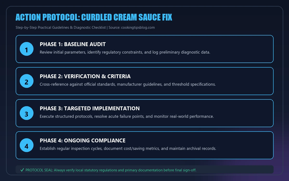 Step-by-step implementation protocol for curdled cream sauce fix