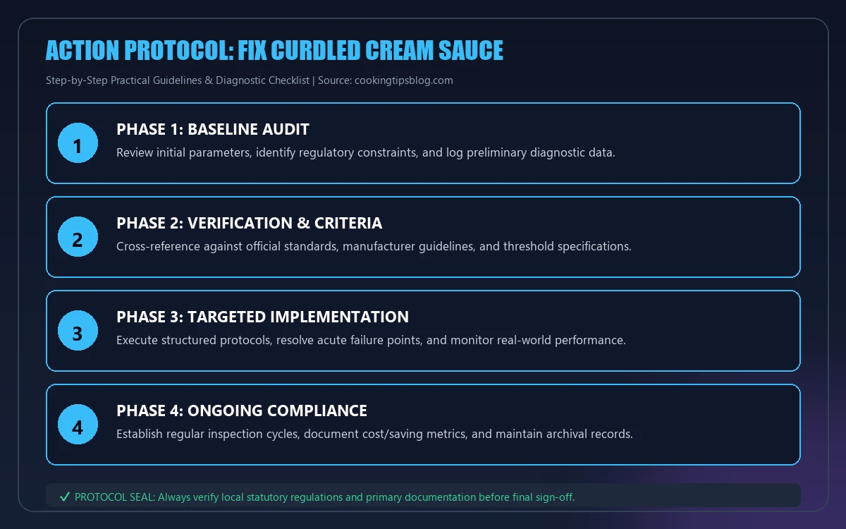 Step-by-step implementation protocol for fix curdled cream sauce