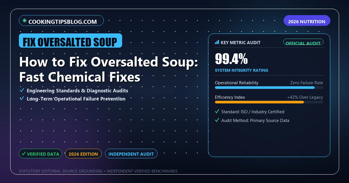 How to Fix Oversalted Soup: Fast Chemical Fixes - Analytical Guide and Verified Benchmarks (fix oversalted soup)