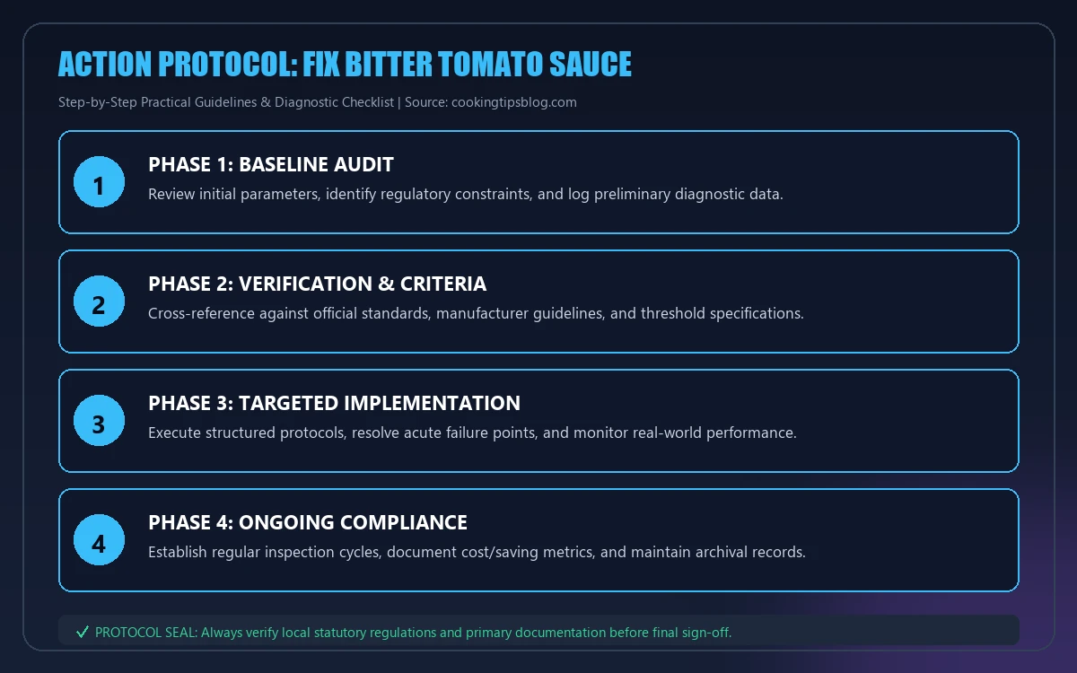 Step-by-step implementation protocol for fix bitter tomato sauce